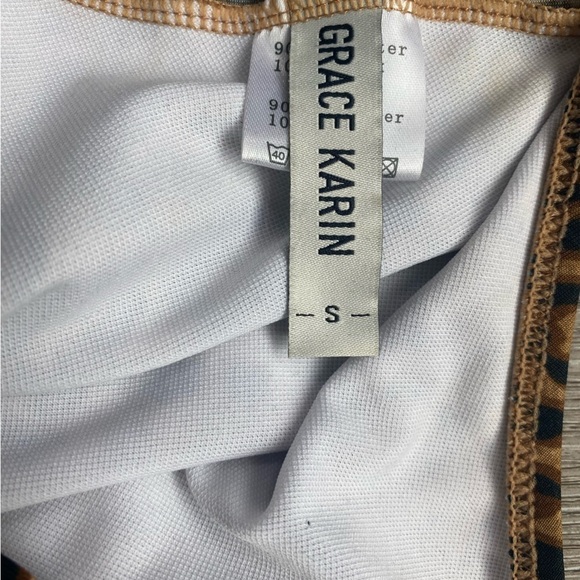 Grace Karin Strappy Open Back Spaghetti Strap Animal Print Bodysuit - Picture 7 of 8